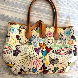 Dooney & Bourke Disney Sketch Cream and Brown Classic Tote